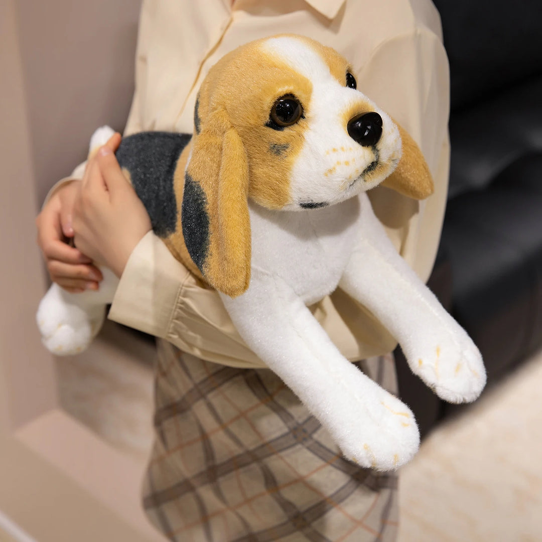 Lifelike Dog Plush Toy Fluffy Stuffed Animals Beagle Soft Doll Real-life 50cm Dog Home Decor Kid Toy Birthday Gift for Dog Lover
