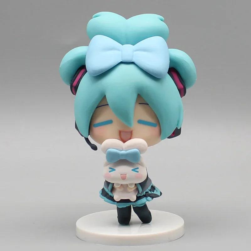 Anime Hatsune Miku Figure Miku With Cinnamoroll Figure Pvc Cute Statue Collection Model Q Doll Decoration Toy Birthday Gift