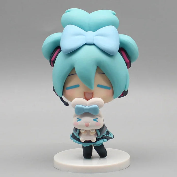 Anime Hatsune Miku Figure Miku With Cinnamoroll Figure Pvc Cute Statue Collection Model Q Doll Decoration Toy Birthday Gift