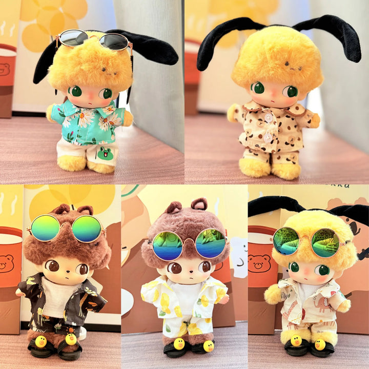 DIMOO WORLD Doll Box Pendulum Accessories Doll Clothes Sand Set Dog Pajamas 15/17cm Labubu Doll Clothes