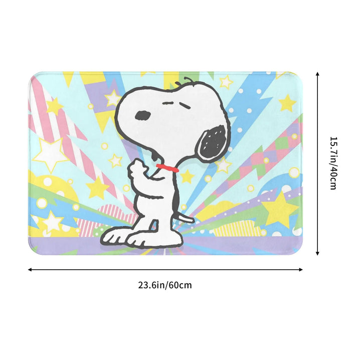 Cartoon Snoopy  Bathroom Rugs Mat Quick Dry  Bath Rugs Mats Carpet Non-Slip for Kitchen Shower