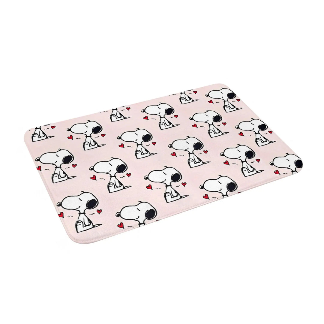 Snoopy Woodstock Bathroom Rugs Mat Extra Soft and Absorbent Cartoon Bath Rugs Mats Carpet Non-Slip for Kitchen Shower
