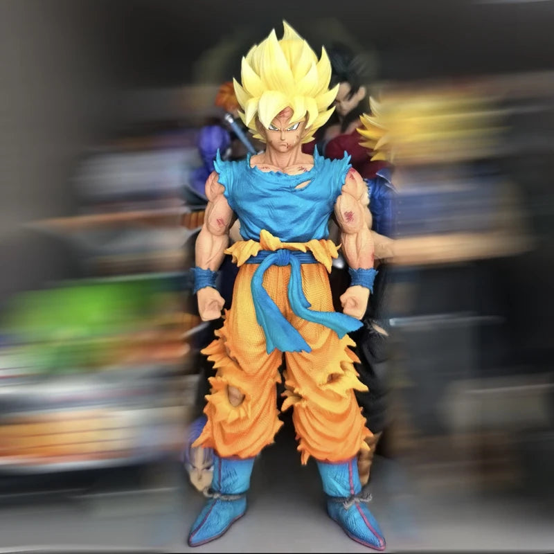 In Stock Dragon Ball Z Son Goku Ssj Figure Super Saiyan Goku Action Figures 28cm Pvc Statue Collection Model Customized Toy Gift