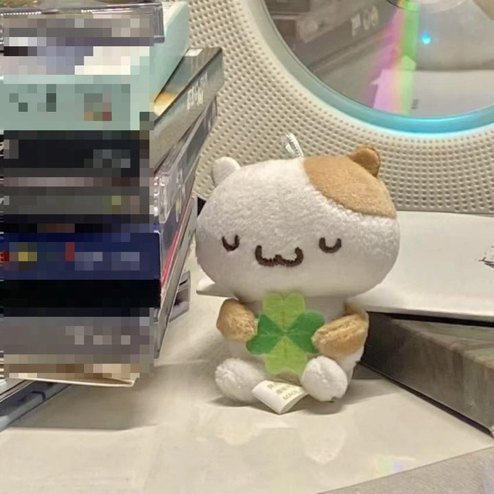 Cartoon Masyumaro Fluffy Fuwa Nyanko Muffin Cat Pudding Dog Plush Toy Pendant kawaii sanrio Pompompurin Soft Plush Bag Charm