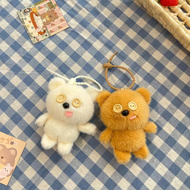 Kawaii Cartoon Minions Tim Bear Plush Toys Keychain Backpack Pendant Decoration Children's Birthday Gift Creative Peripheral