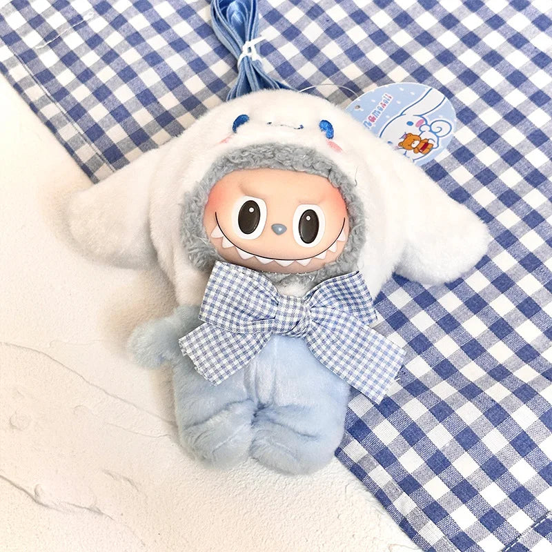 Hot Jumpsuit Kuromi Hello Kitty my sweet piano For LabubuClothes Crossbody Bag Labubu Outfit Cotton Doll Dress Hat Accessories