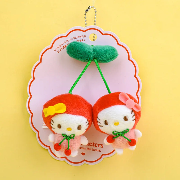 Kawaii Sanrio My Sweet Piano Hello Kitty Plush Toy Keychain Brooch Cherry Pachacco Backpack Pendant Decoration Girl Holiday Gift
