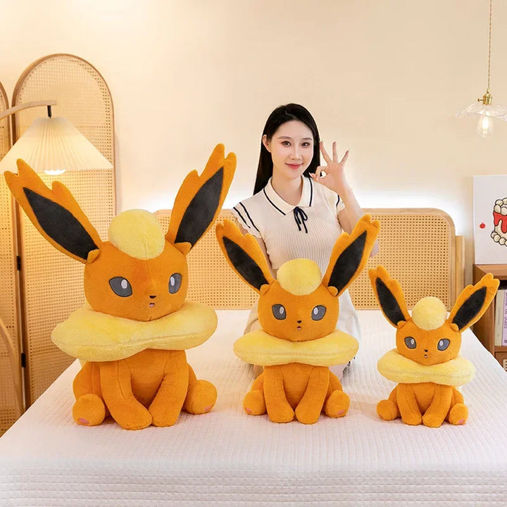 45/80cm Flareon Pokemon Plush Toys Large Anime Doll Cute Pillow Cartoon Giant Pokémon Plushie Stuffed Gift for Kids Christmas