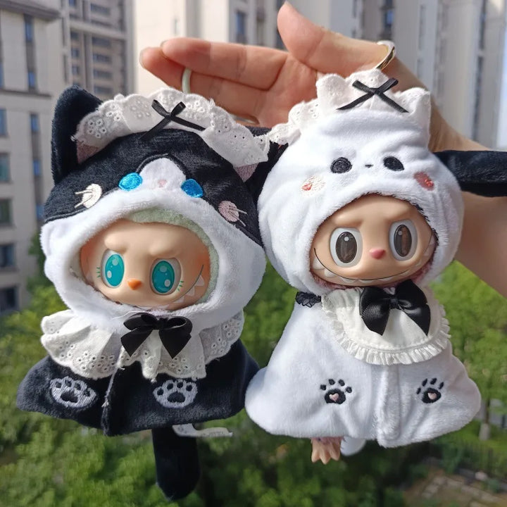 Labubu Doll Clothes Shawl Set Trend Halloween For 15-17cm Ropa 3.0 Labubu V1 V2 V3 Clothes Sitting Party Accessories