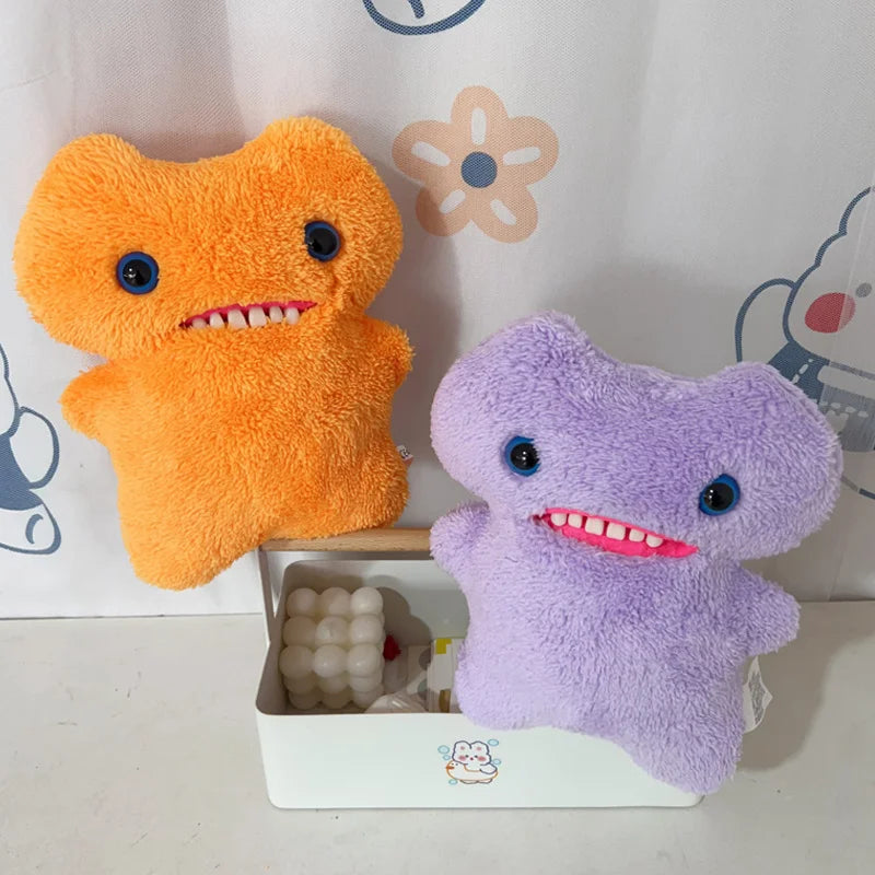 22cm Big Teeth Funny Ugly Monster Plush Doll  Cute Tooth Monster Doll Trendy Play Doll Collect Gift
