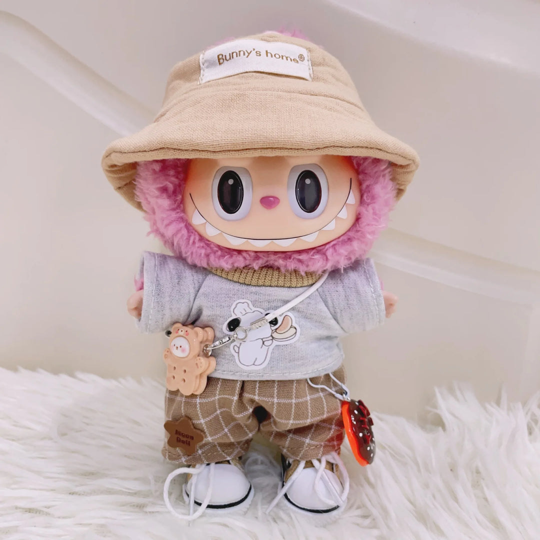 Labubu Doll Clothes Puppy Donut Set Dress Up Accessories 15/17cm Plush Doll'S Clothes Replacement