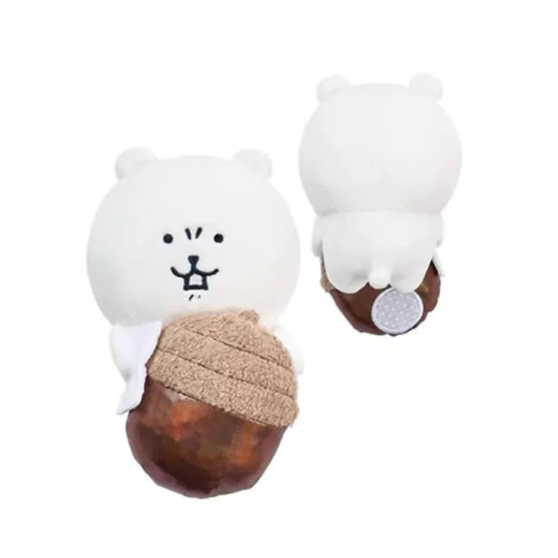 Anime Joke Bear Plush Doll Pendant Creative Naganos Polar bear Bag Pendant Kawaii Soft Stuffed Keychain Accessories Girly Heart