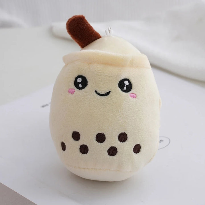 12cm Milk Tea Coffee Cup Toy Stuffed Bubble Tea Fruit Plush Keychain Toys Cute Kawaii Soft Plush Doll Pillow Bag Charm Accessory