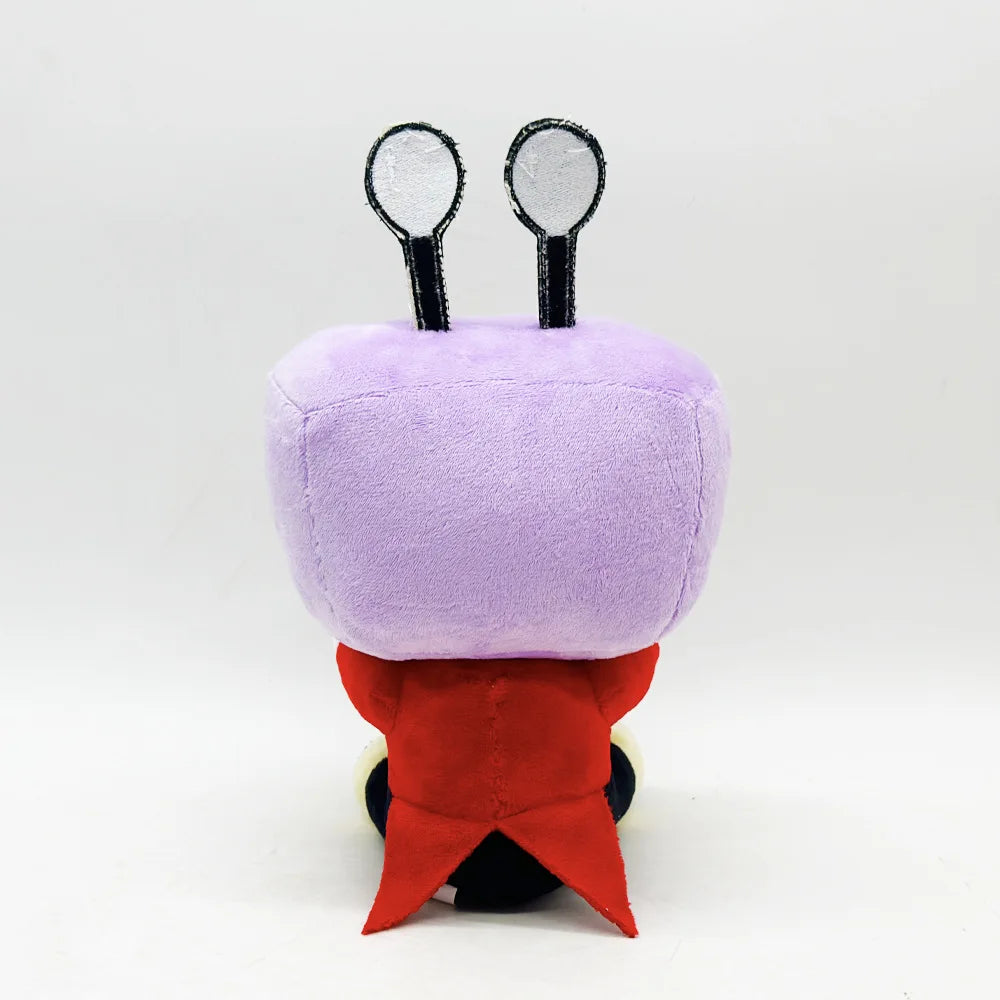 10.6inch Anime DELTARUNE Tenna Sitting Plush Triangle Rune Stuffed Doll Purple TV Man Handheld Microphone Collection Toy Gift