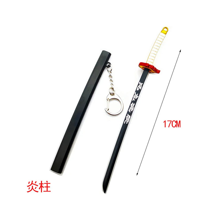 Mini Sword With Sheath China Ancient Sword Zinc Alloy Tang Hengdao Han Sword Weapon Model Keychain Pendant Cosplay Accessories