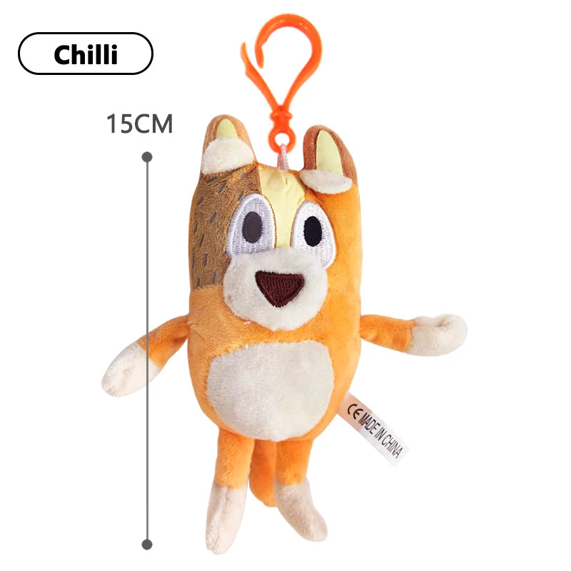 15CM Bluey Bingo Anime Plush Stuffed Dolls Pendant Backpack Decorations Children's Toy Doll Christmas Birthday Gift