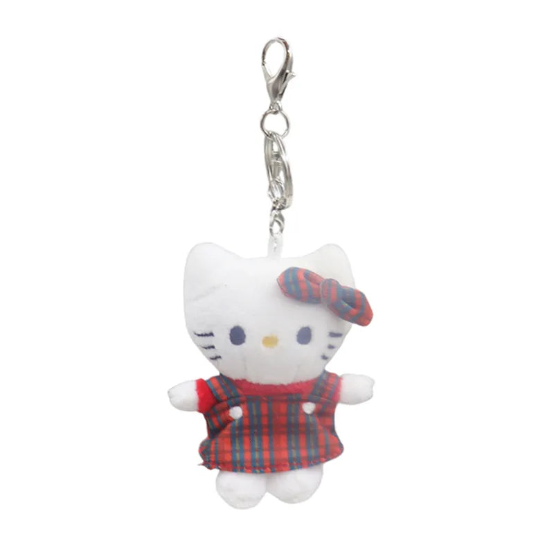 Kawaii Sanrio Hello Kitty Plush Toys Creative Keychain Football Ski Volleyball Backpack Pendant Decoration Couple Festival Gift