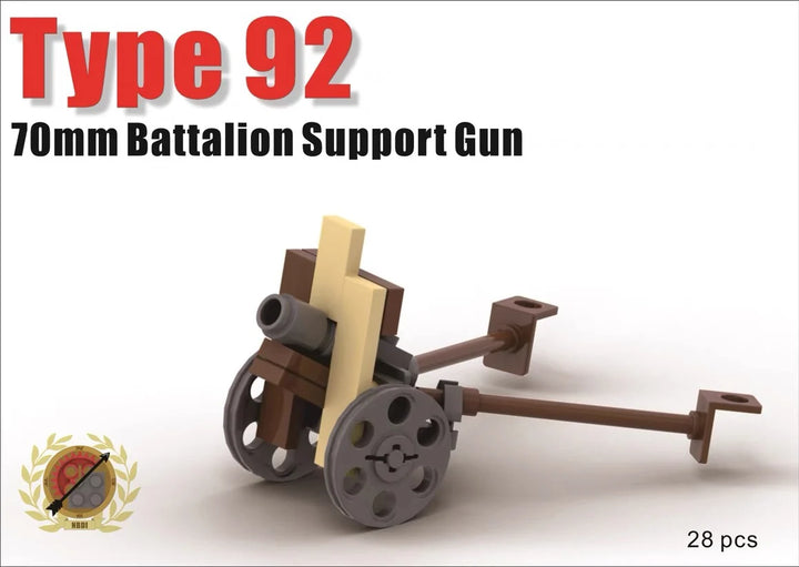 WWII Building Blocks Military Napoleon Gun Front Loaded Gun Retro M1875 Field Gun Building Block Model Weapon Accessories Toys