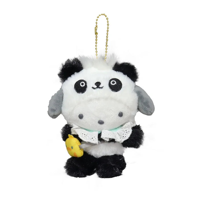 Kawaii Sanrio Kuromi Cinnamoroll Panda Crossbody Bag Cartoon My Melody Plush Toys Keychain Backpack Pendant Girl Christmas Gift