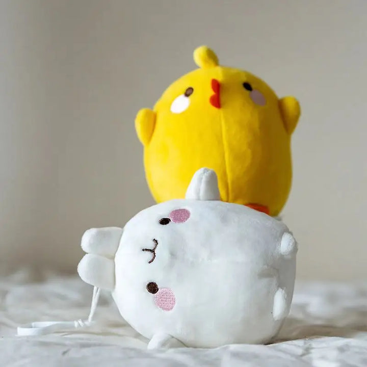 Cute Cartoon Molang Plush Doll Pendant Keychain Back Packaging Ornament Soft Cute Children Toys Boys and Girls Christmas Gifts