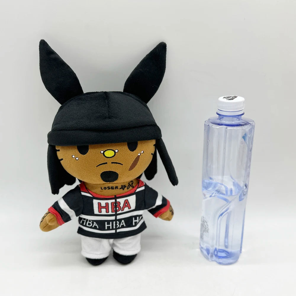 30cm Playboi Carti Hello Kitty With Black Rabbit Hat Plush Doll Figure Stuffed Toys Cute Boys Girls Fans Collect Gift