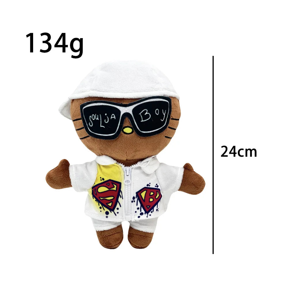 2025 New Hello Kitty Lil peep Kanye Tylerthecreator Plush Toy Doll with Clothes Stuffed Soft Plush Toys Fans Collect Gifts