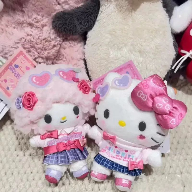 Sanrio my sweet piano hello kitty plush Heisei Hot Girl Shining College Uniform  Keychain sanime Bag Pendant Girly Hearts Gift