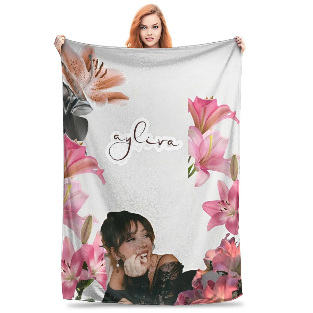 Singer Ayliva Schwarzes Herz Blanket  Plush Awesome Breathable Throw Blanket for Home Textile Decor