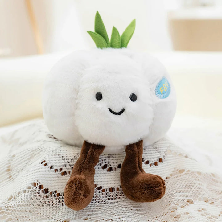 A Variety of Vegetable Plush Toys Eggplant Cartoon Cauliflower Soft Dolls Broccoli Plushie Red Tulip Stuffed Toys Cabbage Garlic