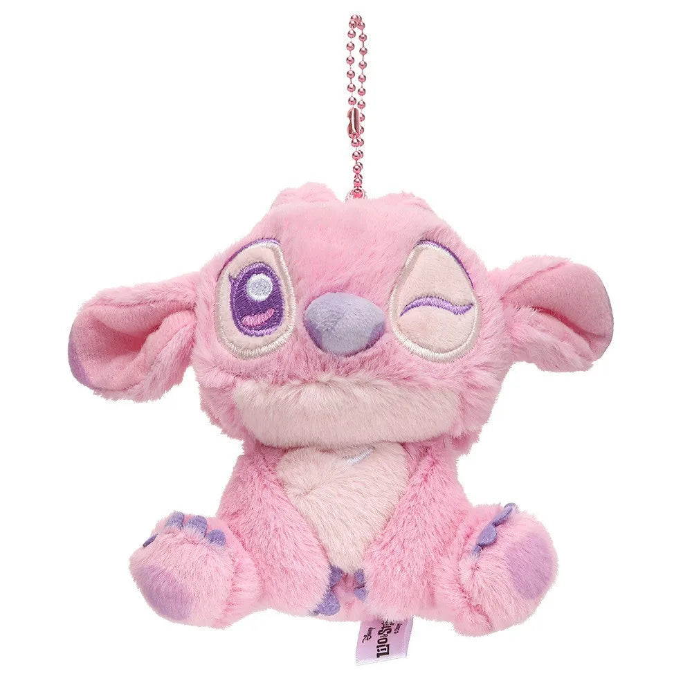 Disney Lilo&stitch Angel Plush Toys Kawaii Backpack Pendant Cute Cartoon Couple Keychain Doll Decoration Friends Holiday Gift