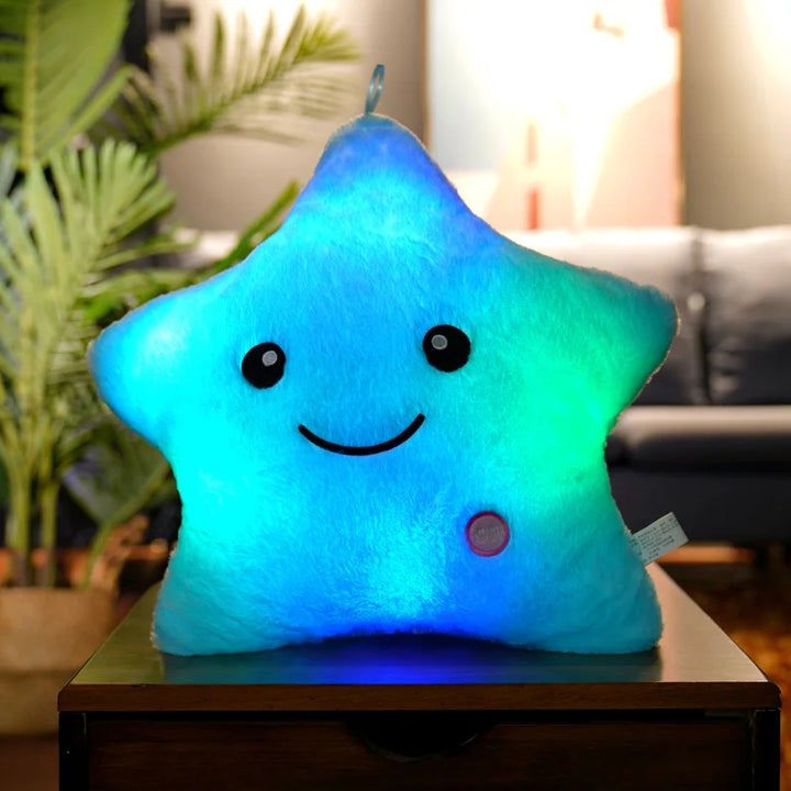 Cute Led Light Star Pillow Stuffed Soft Star Luminous Throw Pillow Cushion With Colorful Light Child Girls Christmas Gift
