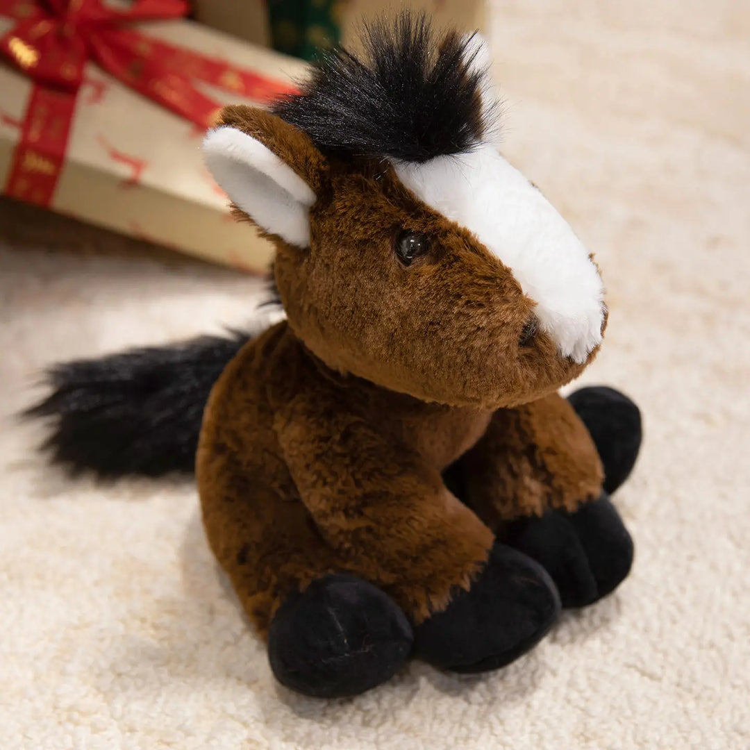 20cm Realistic Reindeer Plush Toys Deer Stuffed Forest Animal White Goat Soft Dolls Lifelike Bull Plush Toys Lamb Horse Plushie