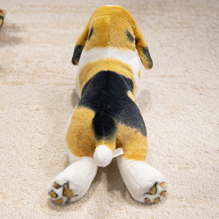 Lifelike Dog Plush Toy Fluffy Stuffed Animals Beagle Soft Doll Real-life 50cm Dog Home Decor Kid Toy Birthday Gift for Dog Lover