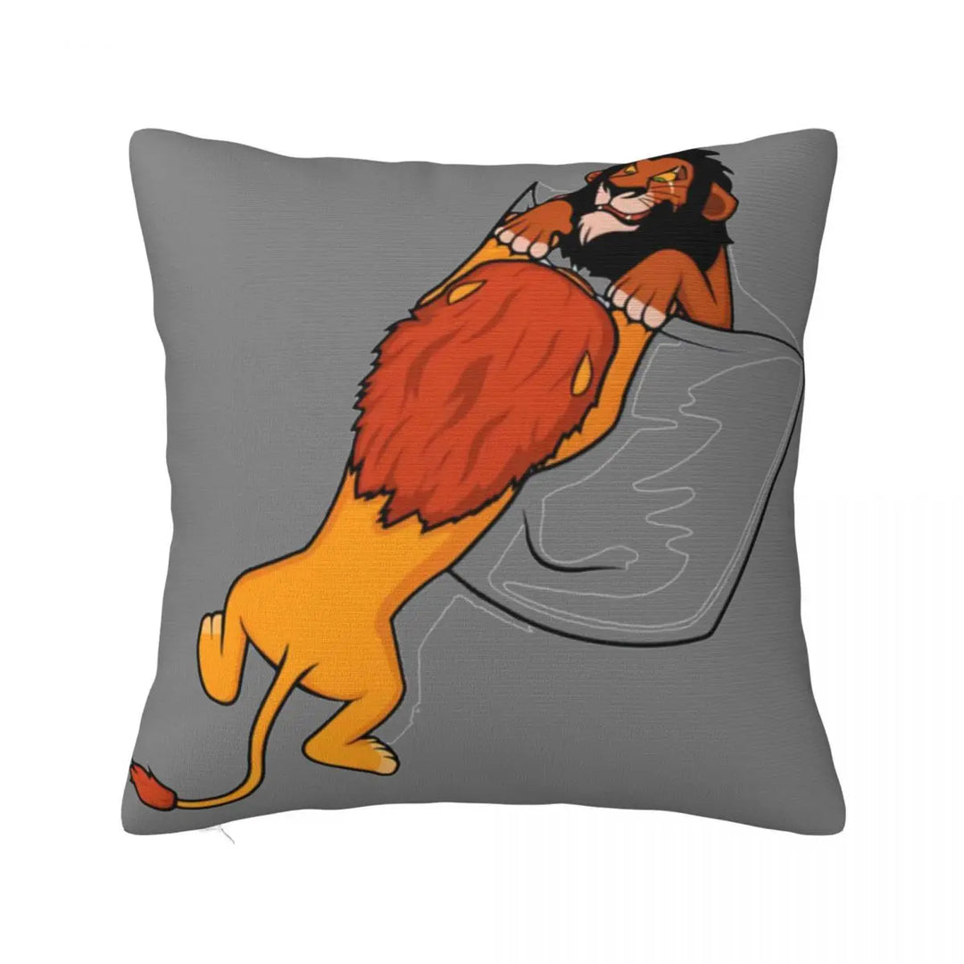 The Lion King Simba Mufasa Dad Pillowcase Polyester Cushion Cover Decorative Pillow Case Cover Home Square 45X45cm