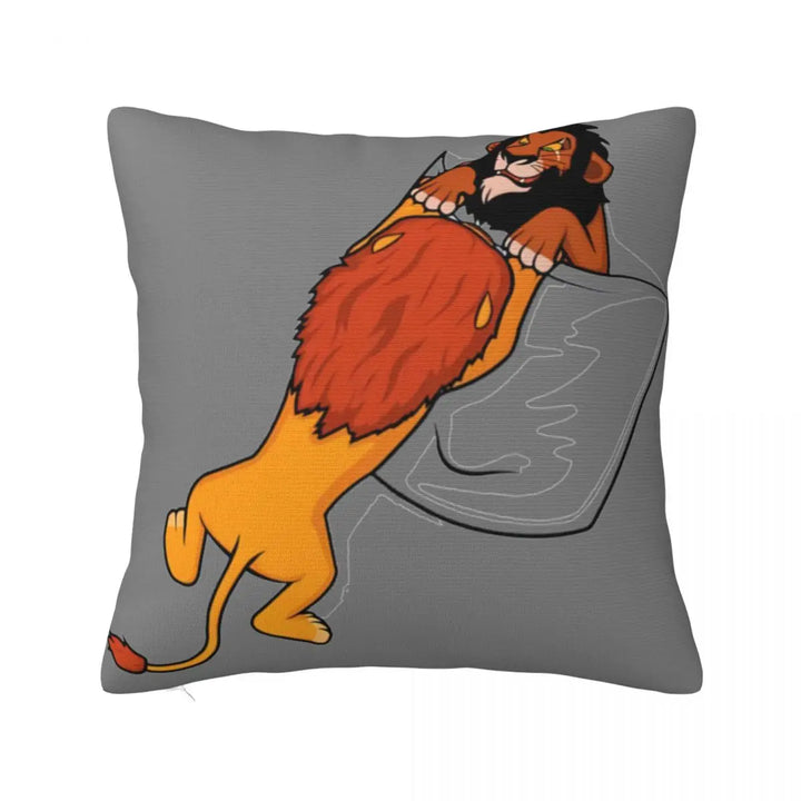 The Lion King Simba Mufasa Dad Pillowcase Polyester Cushion Cover Decorative Pillow Case Cover Home Square 45X45cm