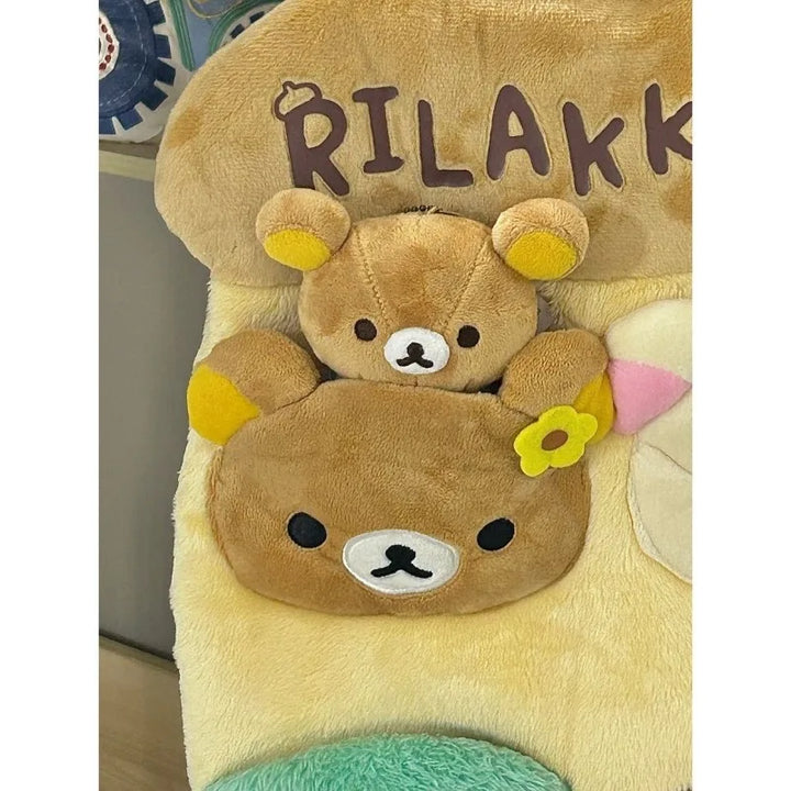 Cartoon Rilakkuma‌Plush Wall-Hanging Home Door Storage Hanging Bag Soft Bedroom Decoration Pendant Children's Christmas Gift