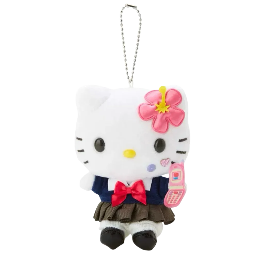 Kawaii my melody Plush Doll Keychain sanrio hello kitty Bag Accessories Heisei uniform HotGirls Y2K Kitty Cat Schoolbag Pendant