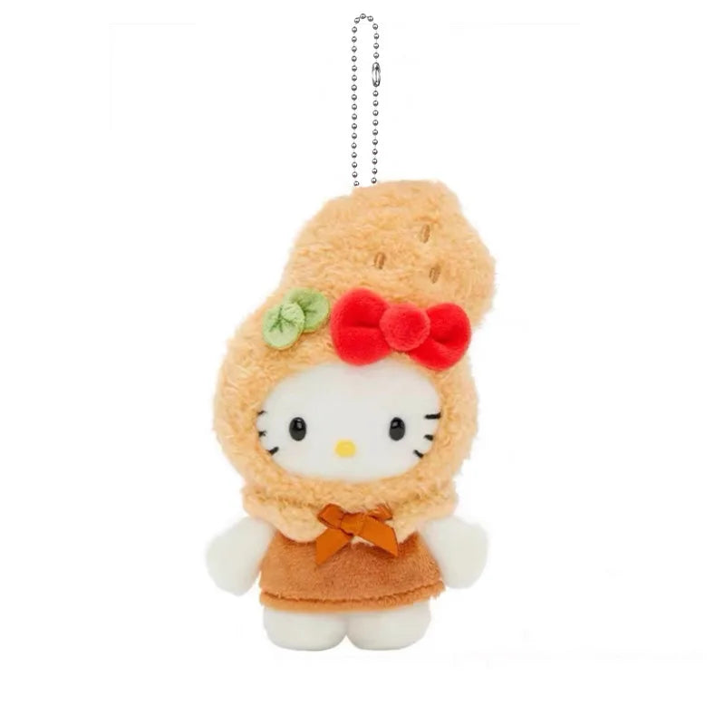Sanrio Hello Kitty Kawaii Plush Toys Fruit and Vegetable Story Backpack Pendant Decorative Keychain Girl Creative Birthday Gift