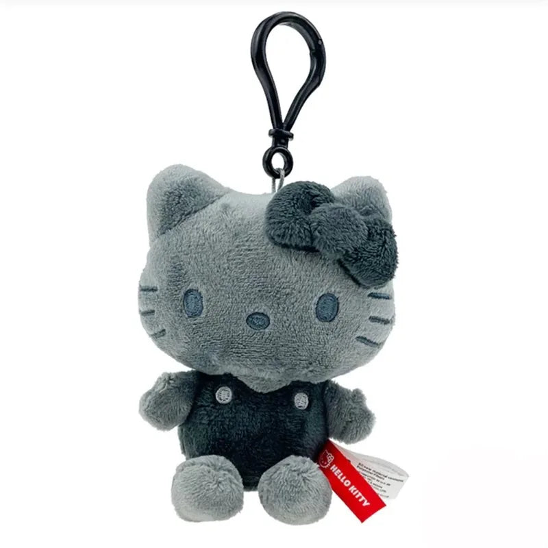 Kawaii Sanrio Hello Kitty Black Skin Series Plushine Doll Pendant Cartoon Hangyodon Stuffed Plush Toys dark skin KT Keyring gift