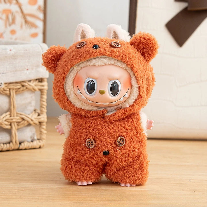 1st 2nd 3rd Gen Labubu Outfit Colorful Themed Animal Outfits Set: Western Pink Dress Brown Christmas Reindeer Pink Crab Fuchsia