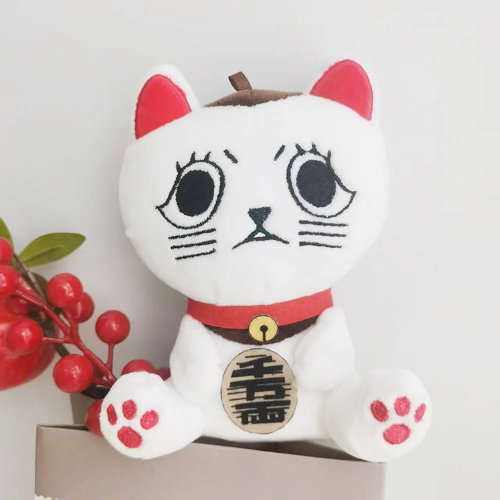 New In Stock Dandadan Lucky Cat Turbo Bachan Stuffed Kitty Keychain Dolls Anime Figure Plush Toys Christmas Gifts Bag Accessory