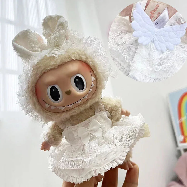 17cm Cute Mini Plush Doll'S Clothes Outfit Hoodie Big Goose Dinosaur Bee Shark Deer Korea Kpop Exo Labubu Idol Dolls Clothing