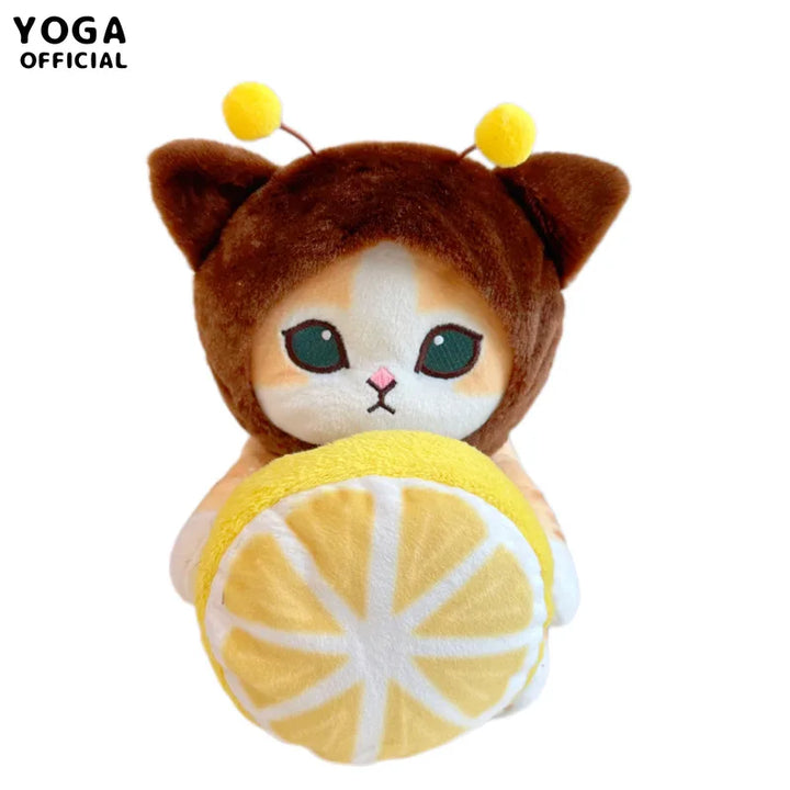 Kawaii Japanese Cartoon Mofusand Shark Cat Cos Bee Series Plush Toy Creative Soft Stuffed Doll Children Girls Boys Birthday Gift