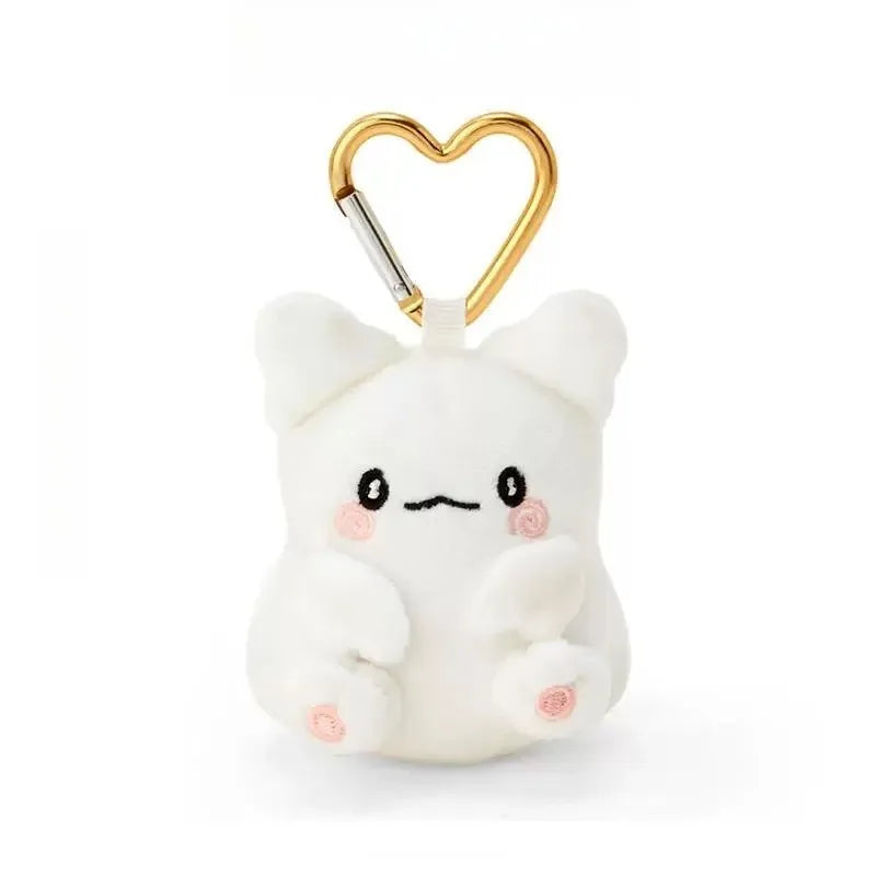 8cm Hanamaru Obake Ghost Plush Keychain Pendant Sanrios Bag Accessories heart buckle Anime Hanamaru Stuffed Animals key ring
