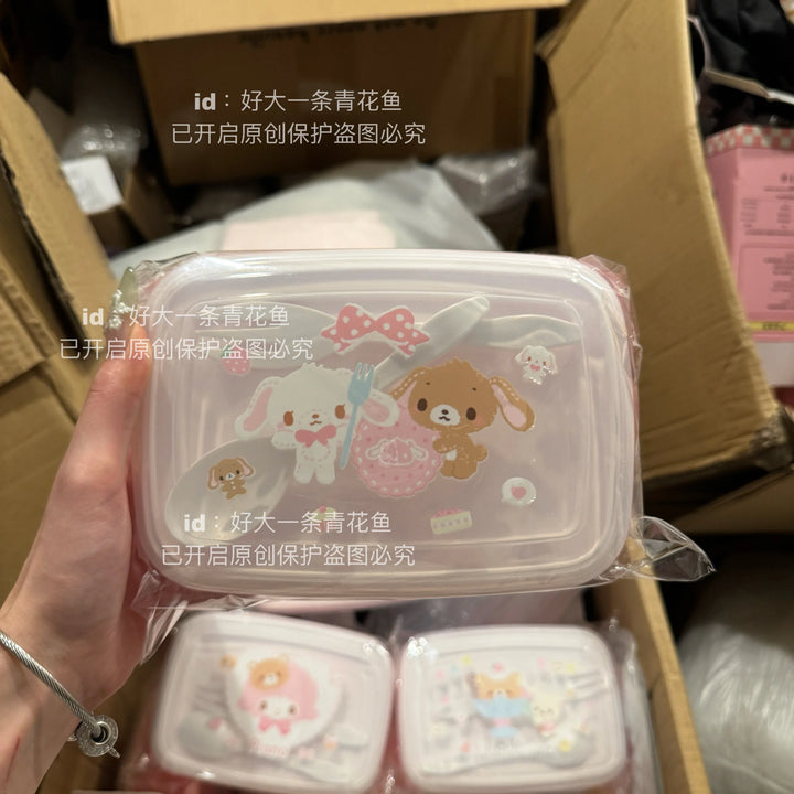 Genuine Sanrio My Melody Lunch Box Cartoon Cute Crisper Lunch Box Portable Fruit Box Student Lunch Box Girls Gifts