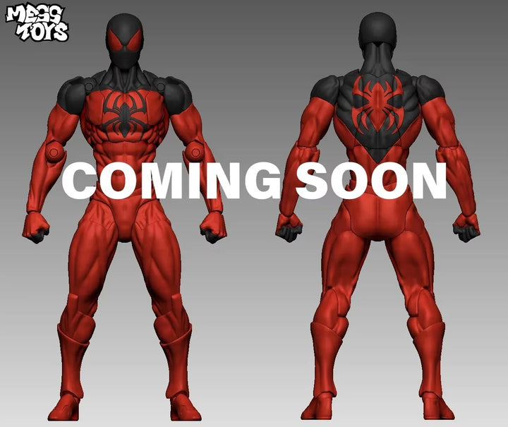 Spiderman Action Figure Black Suit Scarlet Spider Toy for Fans Anime Collectible Handmade Unisex Adult Children's Gift
