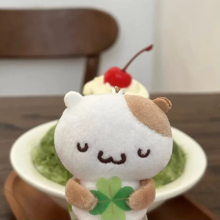 Cartoon Masyumaro Fluffy Fuwa Nyanko Muffin Cat Pudding Dog Plush Toy Pendant kawaii sanrio Pompompurin Soft Plush Bag Charm