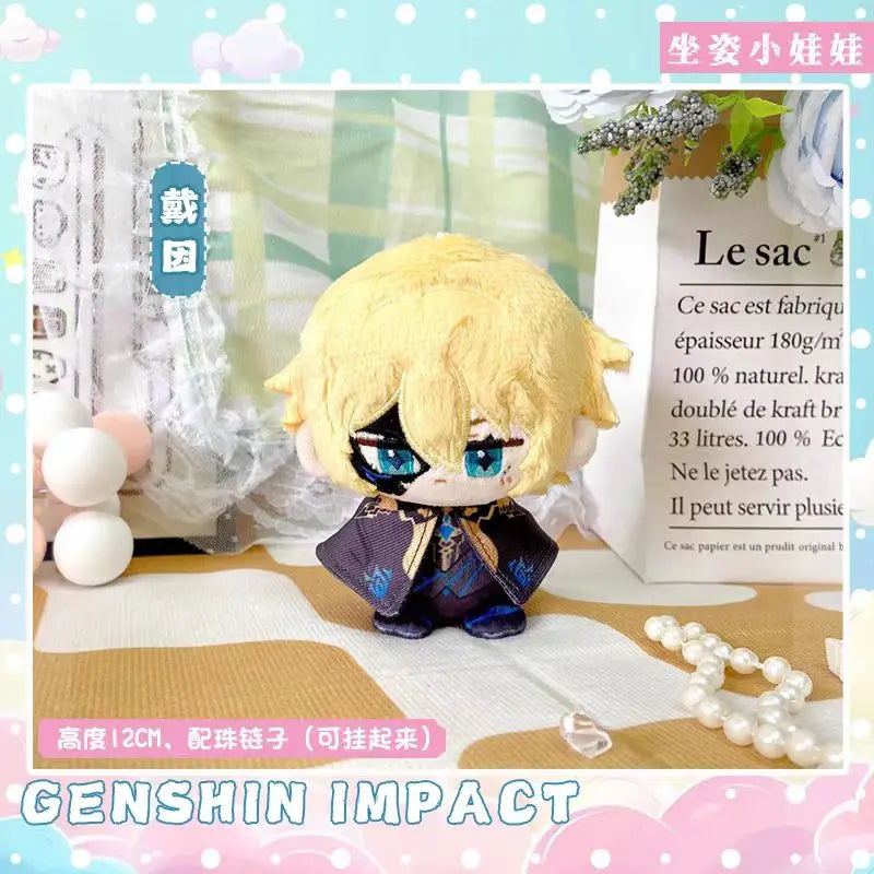 New Genshin Impact Plush Doll Kaveh Tighnari Al Haitham Dottore Xiao Diluc Kazuha Pendant Keychain Anime Cosplay Toy Kids Gift