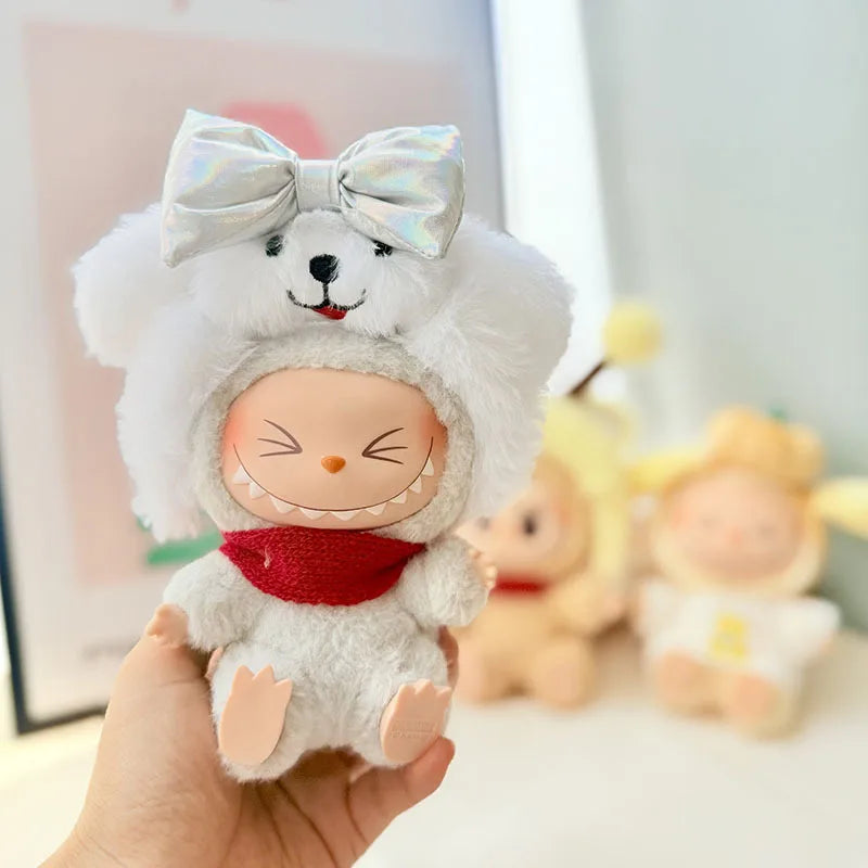 15cm/17cm Labubu Doll Costume Sitting Party 1st And 2nd Generation Little Devil Angel Set Cute DIY Gift