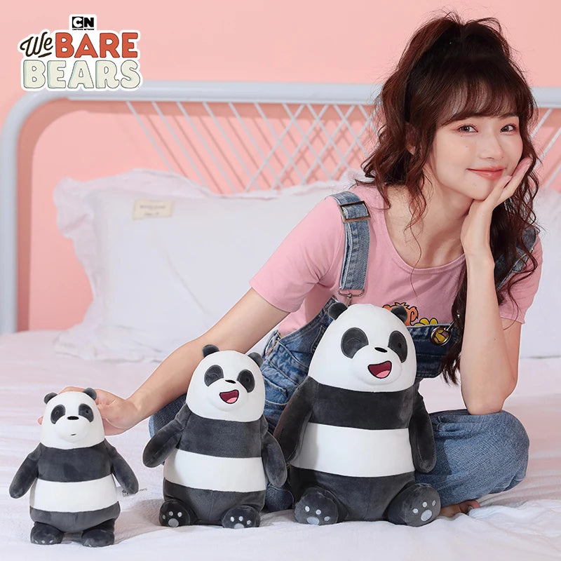 24cm Standing We Bare Bears Cartoon Plush Toys Grizzly Panda Icebear Soft Stuffed Dolls Plushies Figures Gifts